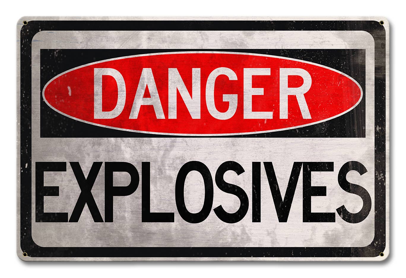 Danger Explosives 18 x 12