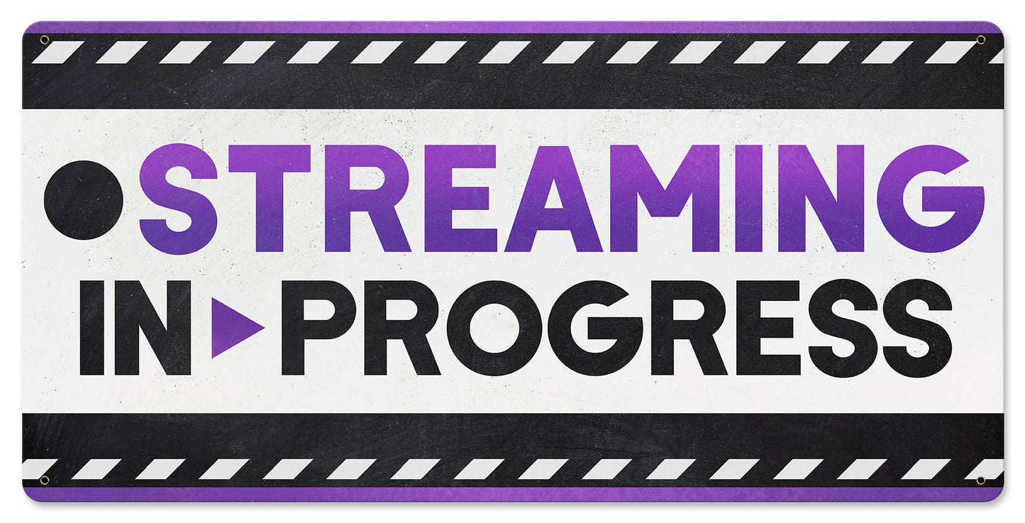 Streaming In Progress Purple 24 x 12
