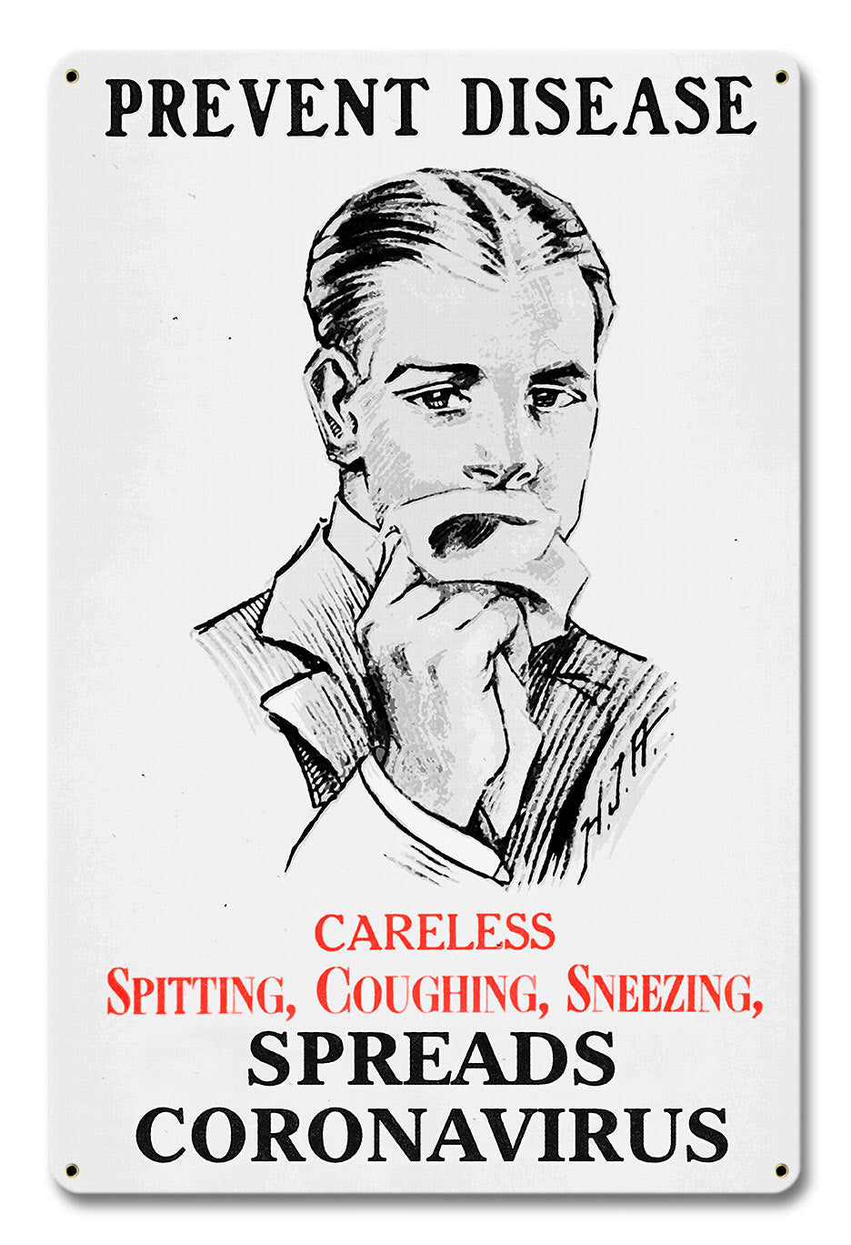 Coughing Sneezing Coronavirus 12 x 18