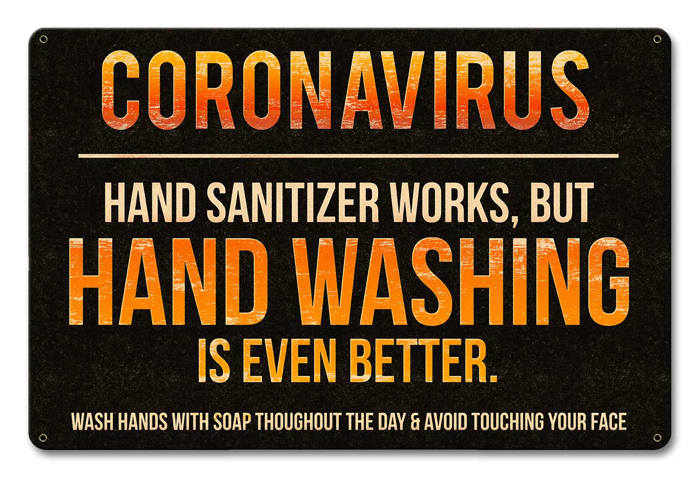 Coronavirus Hand Washing 18 x 12