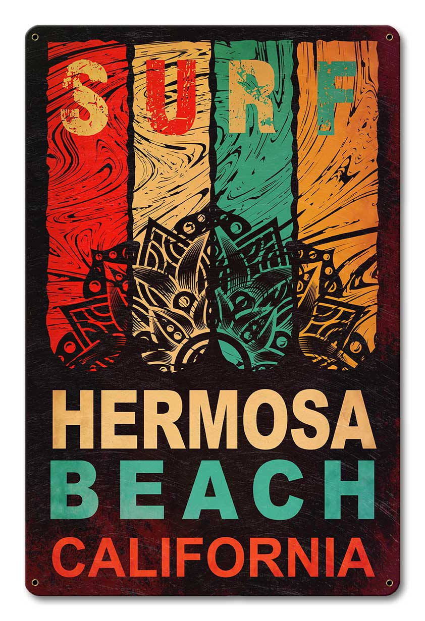 Surf Hermosa Beach 12 x 18