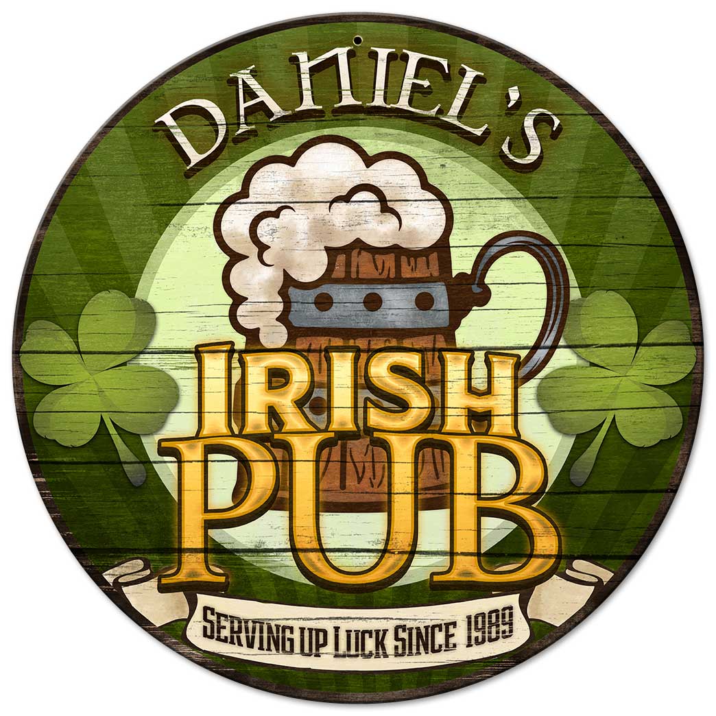 Irish Pub Personalized 14 x 14