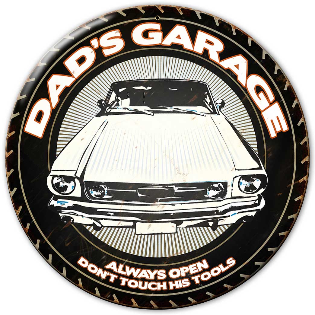 Discontiued Dad'S Garage Always Open 14 x 14