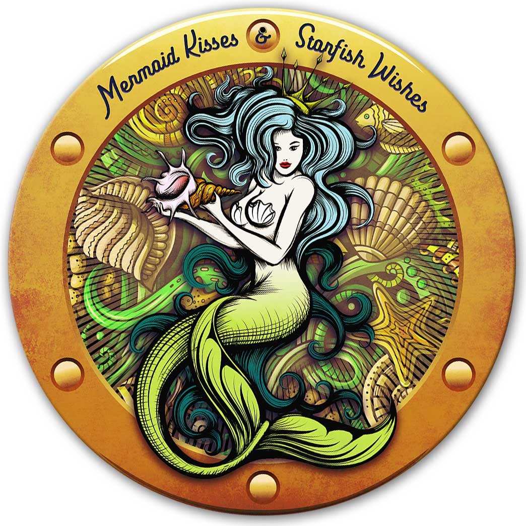Mermaid Kisses 14 x 14