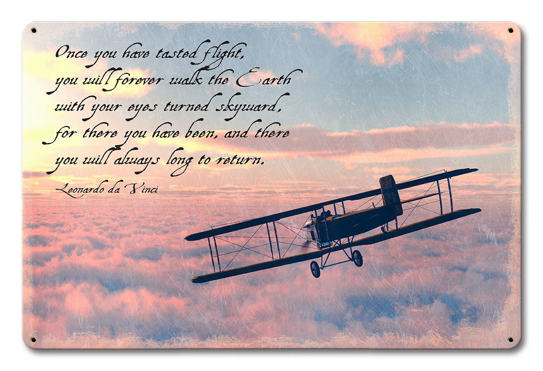 Da Vinci Flight Quote 18 x 12