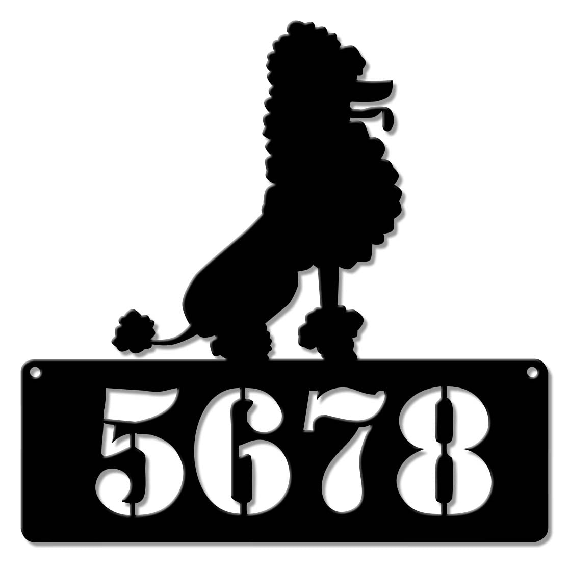 Poodle Address Personalized 15 x 15