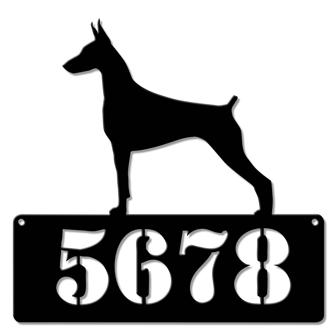 Doberman Address Personalized 15 x 15