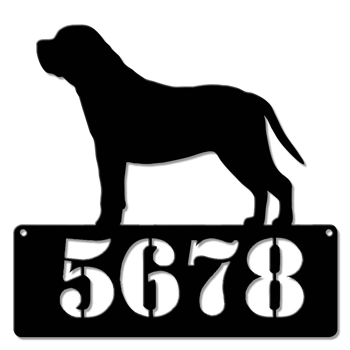 Mastiff Address Personalized 15 x 14