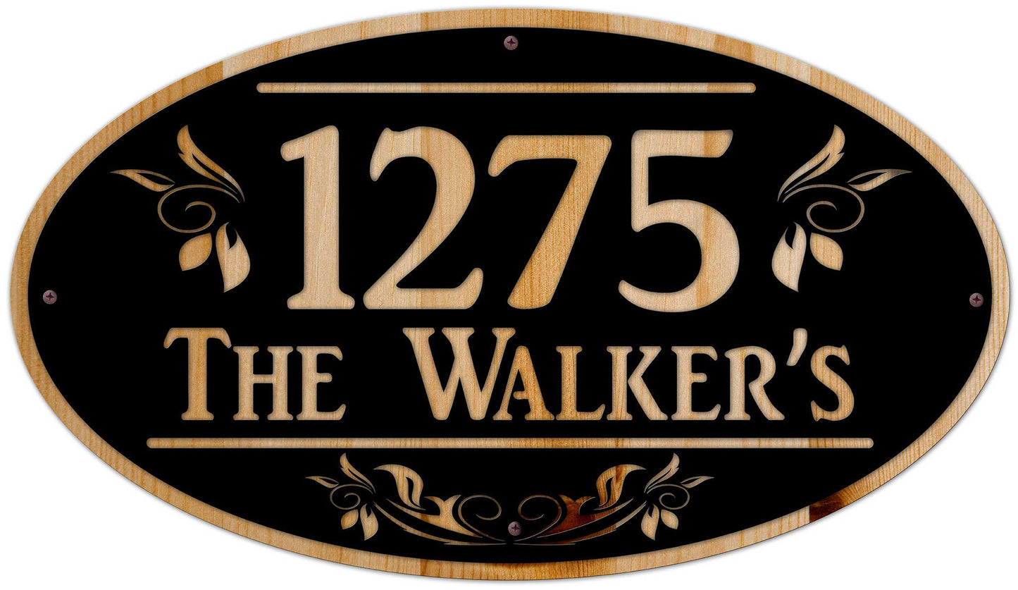 Name Street Number Personalized 28 x 16
