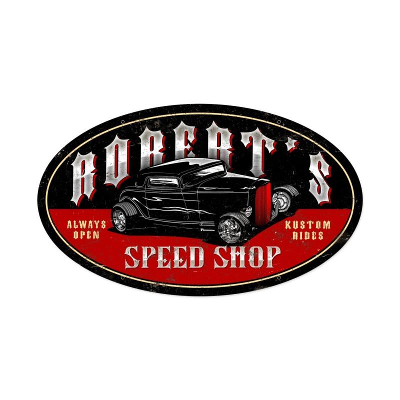 Late Night Speed Shop Personalized 24 x 14