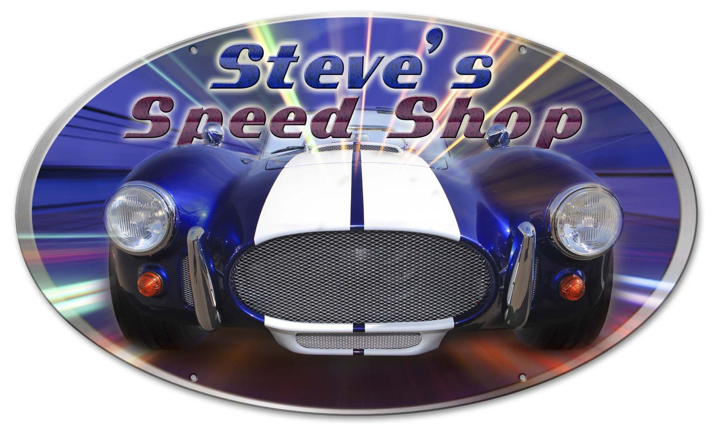 Speed Shop Cobra Personalized 24 x 14