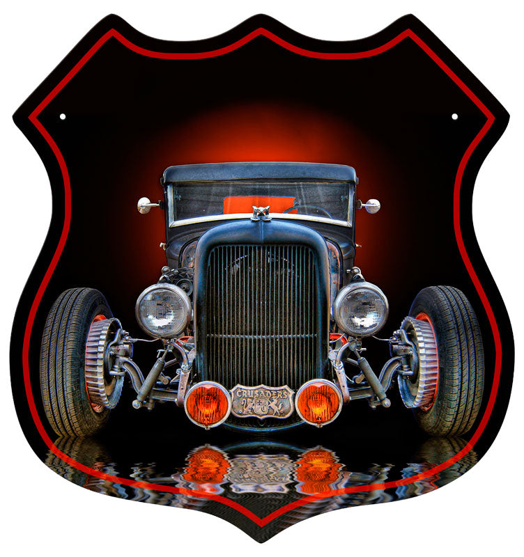 Old Rat Rod Shield 15 x 15