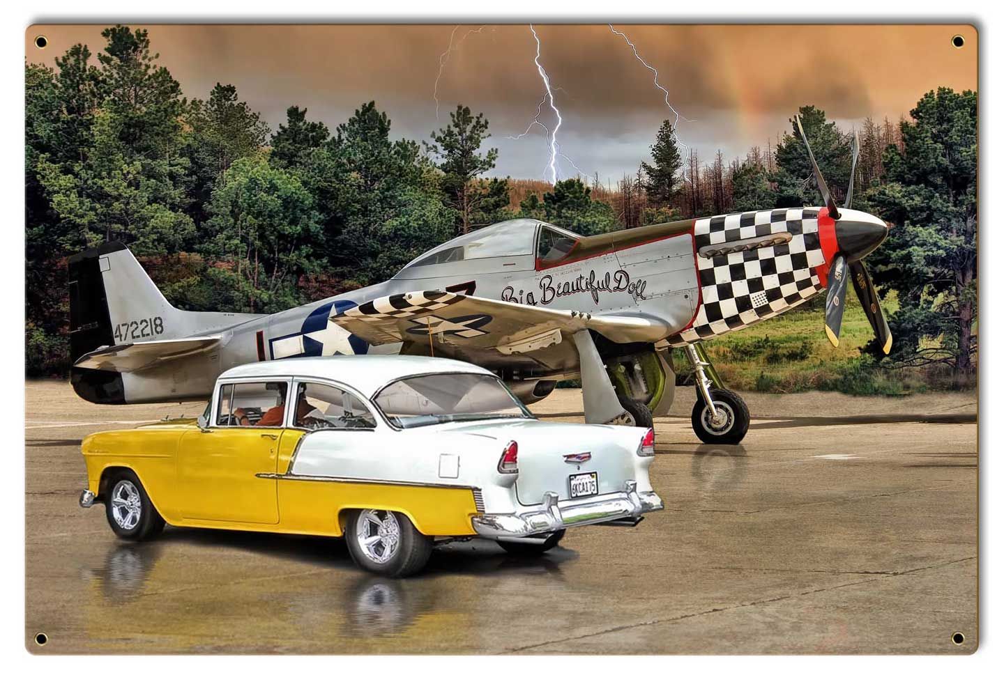 Mustang And Chevy 24 x 16