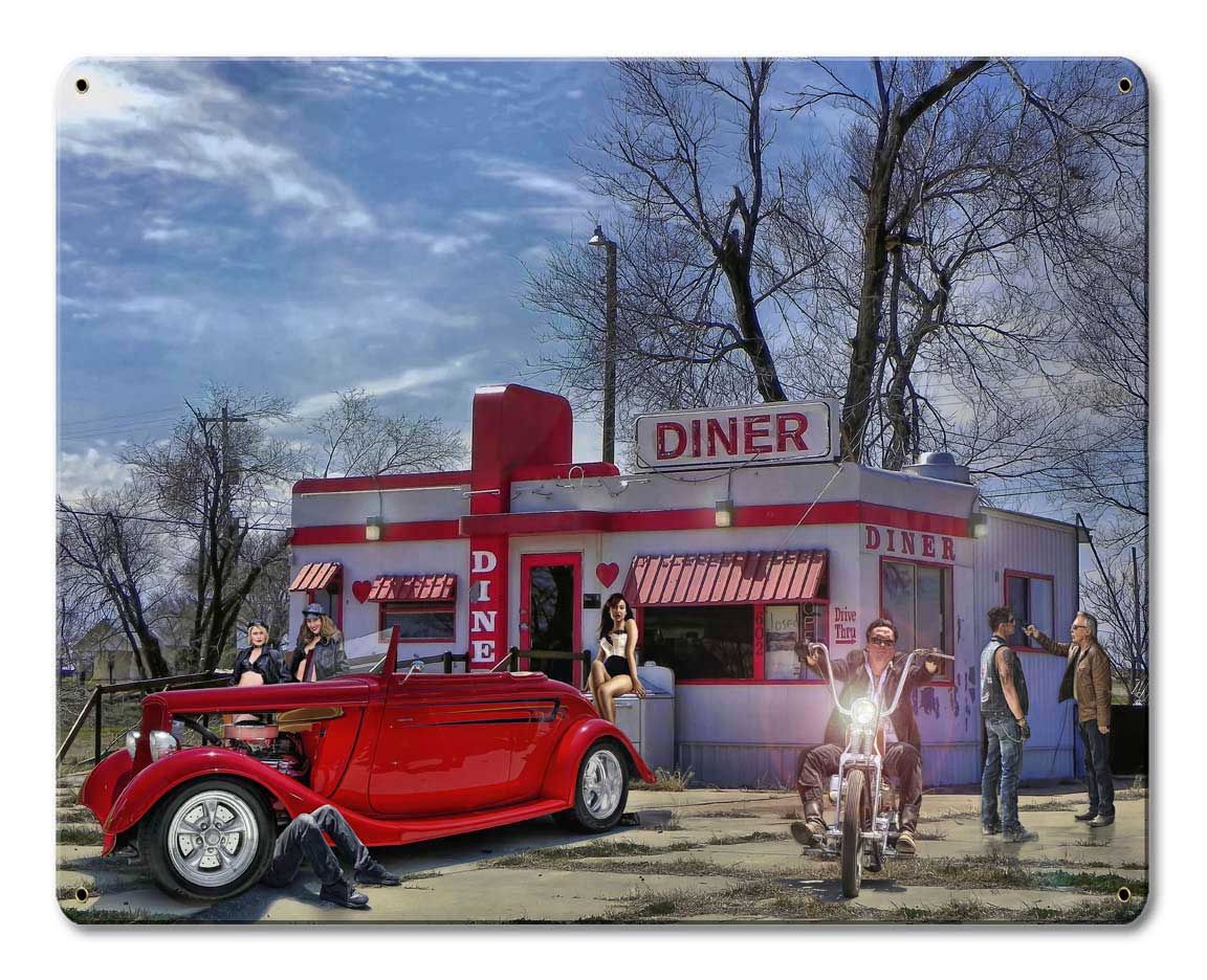Red Heart Diner 15 x 12