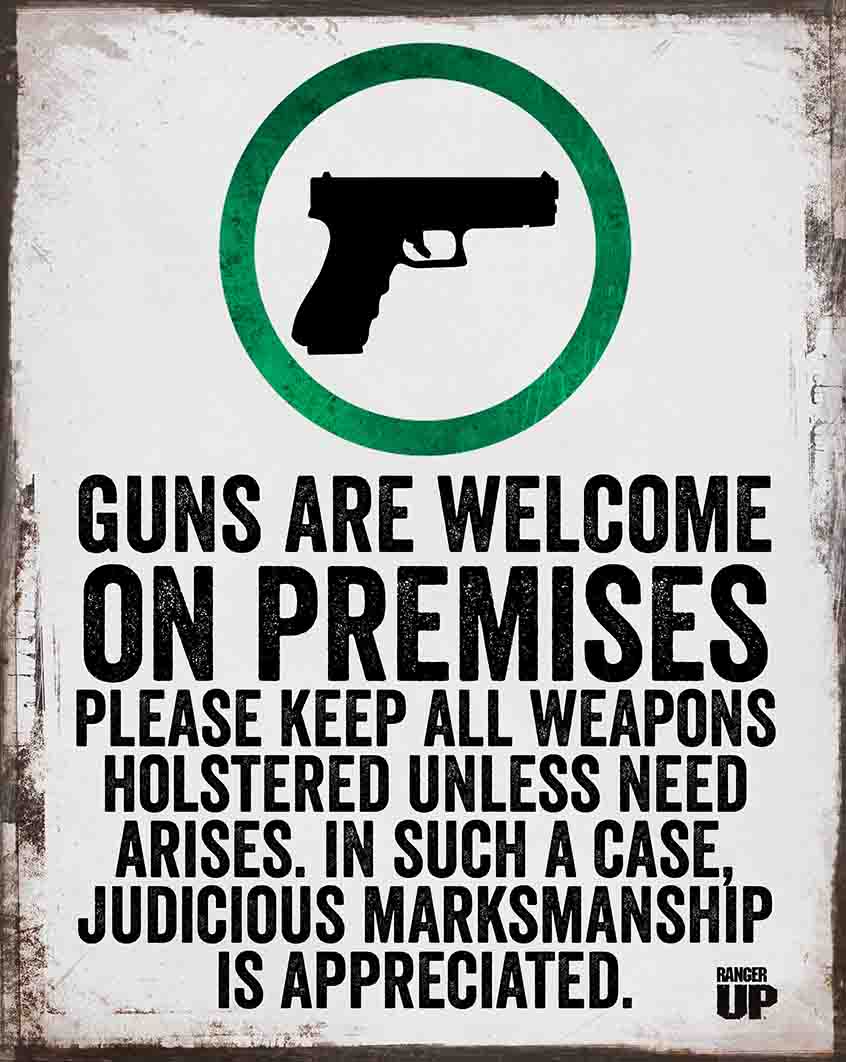 Guns Are Welcome 12 X 15
