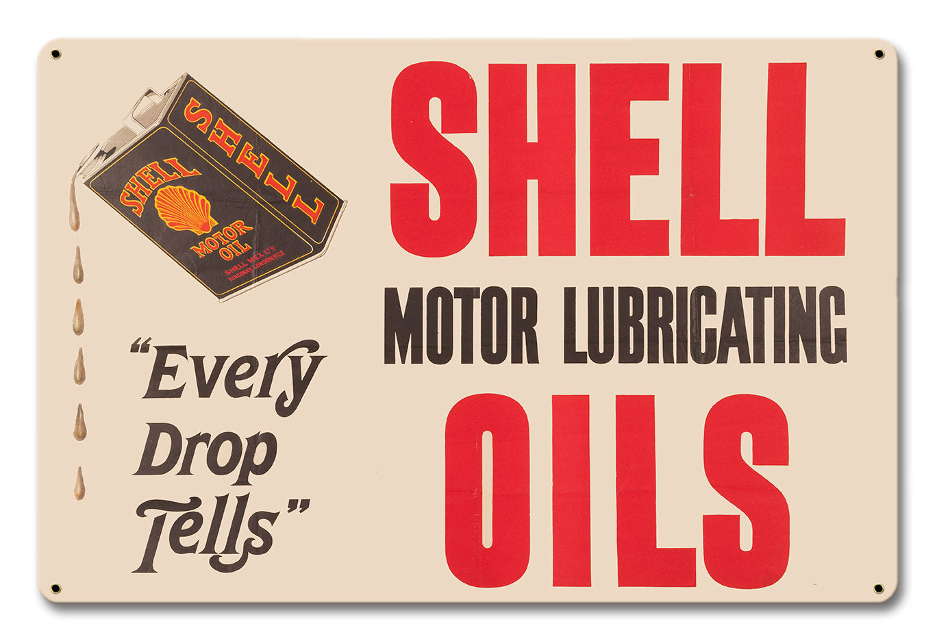 Shell Black Can Oil 12 X 18