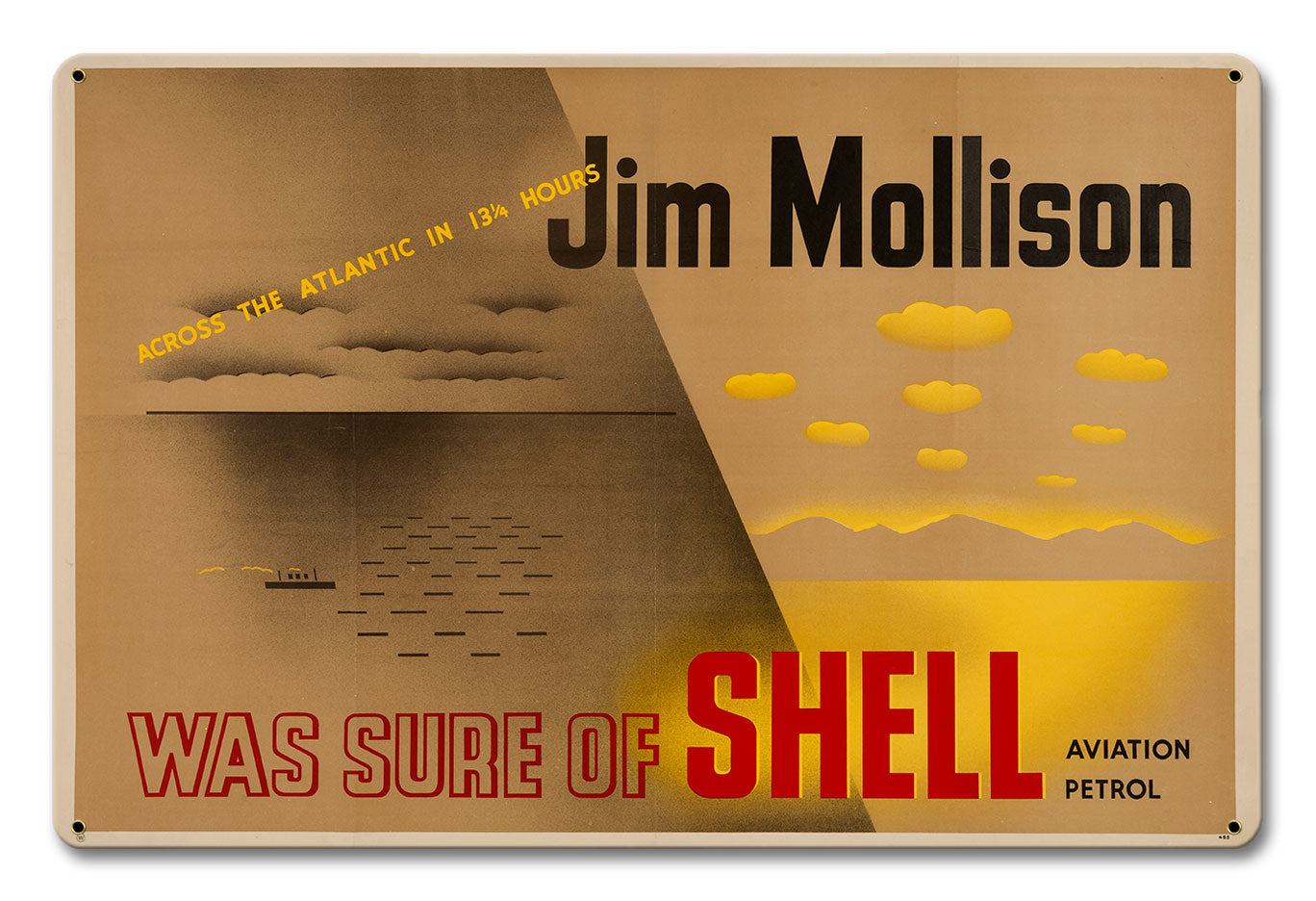 Jim Mollison Across The Atlantic 18 X 12