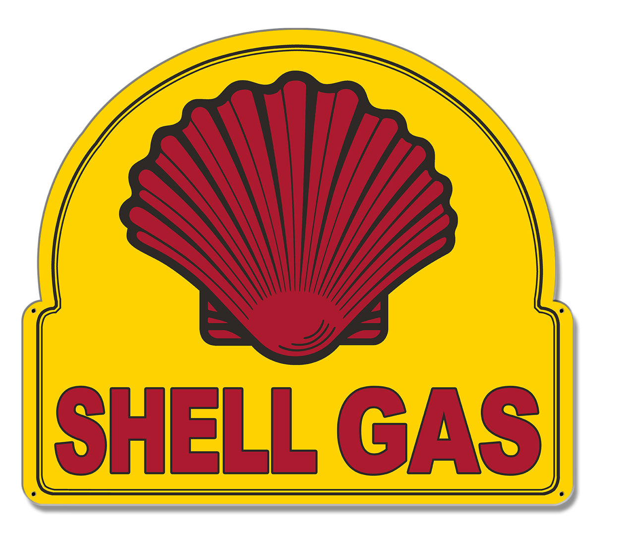 Shell Gas Square Oval 22 X 18