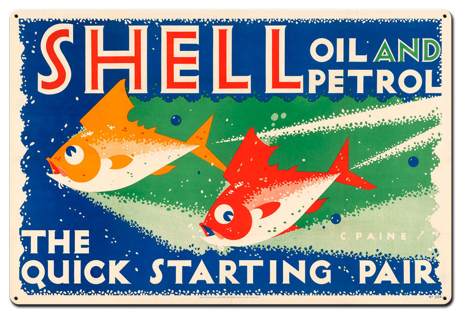 The Quick Starting Pair Shell Oil Fish 36 X 24