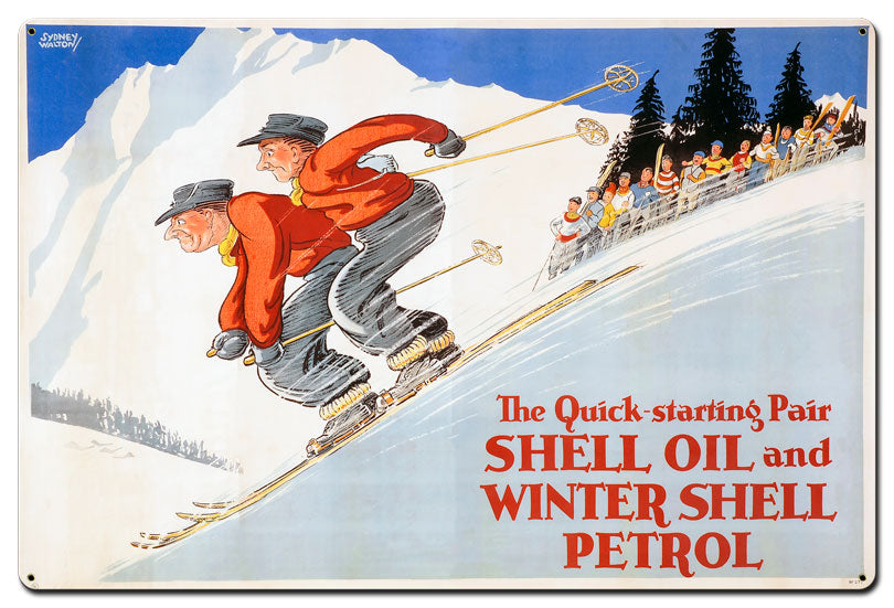 The Quick Starting Pair Shell Oil Ski 36 X 24
