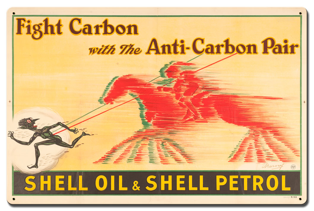 Shell Oil Petrol Fight Carbon 24 X 16