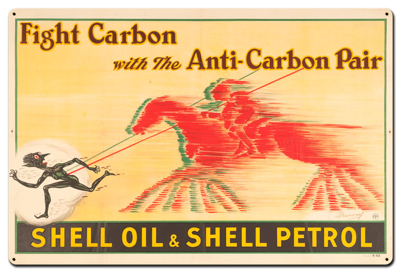 Shell Oil Petrol Fight Carbon 36 X 24