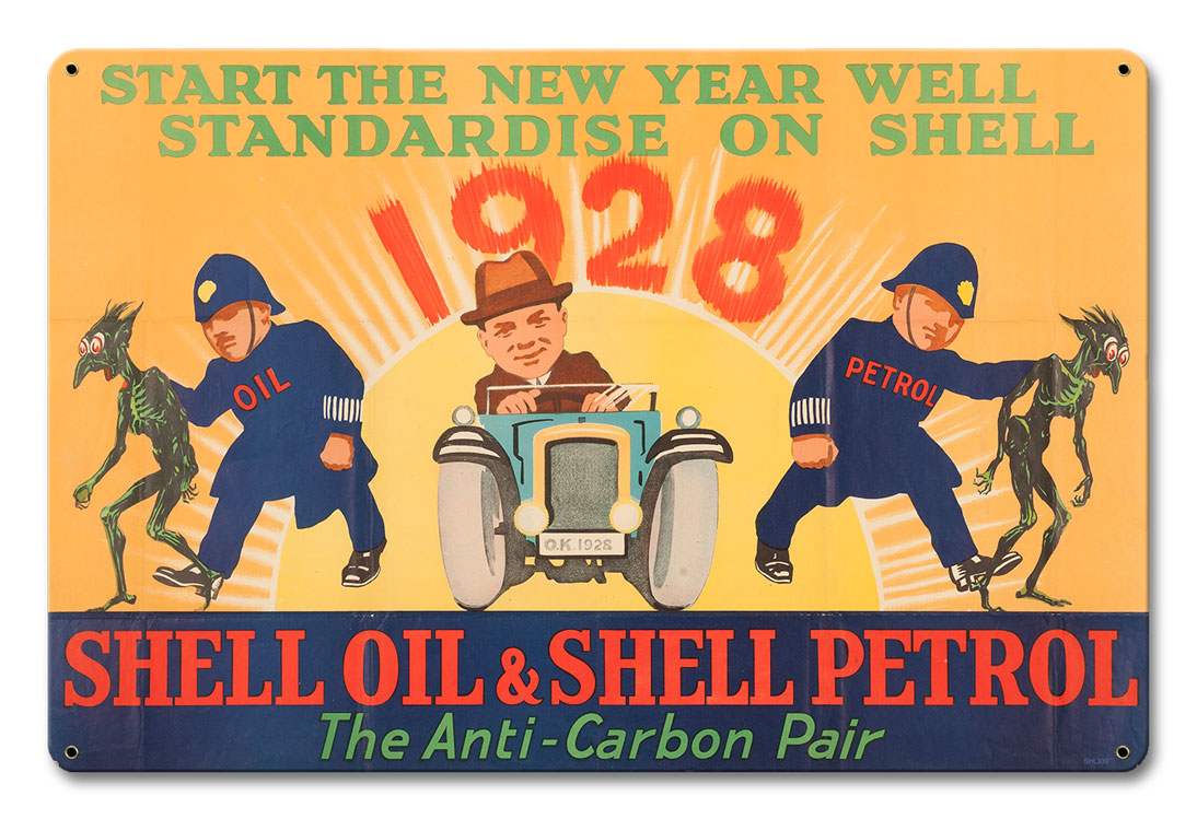 Shell Oil Petrol Fight Carbon Anti-Carbon Pair 18 X 12