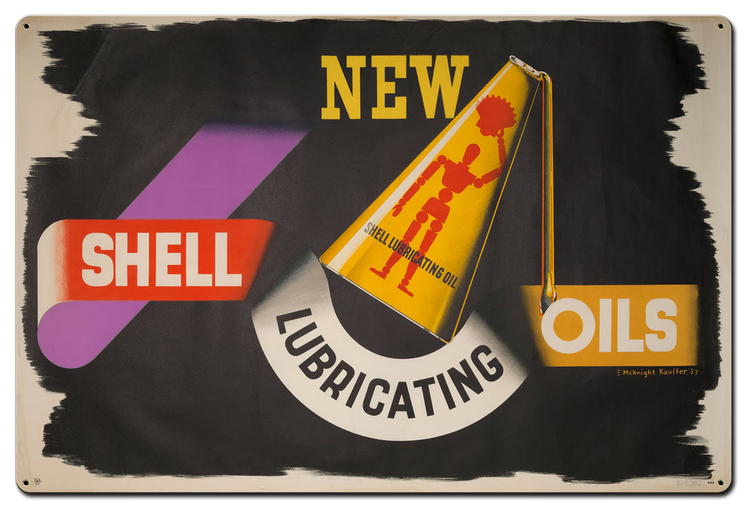New Shell Lubricating Oil 36 X 24