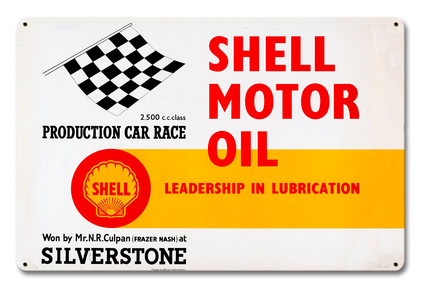 Shell Motor Oil Leadership Lubrication 18 X 12