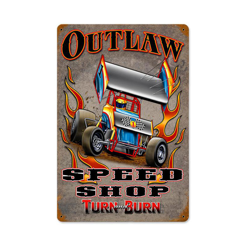 Outlaw Speed Shop 12 x 18
