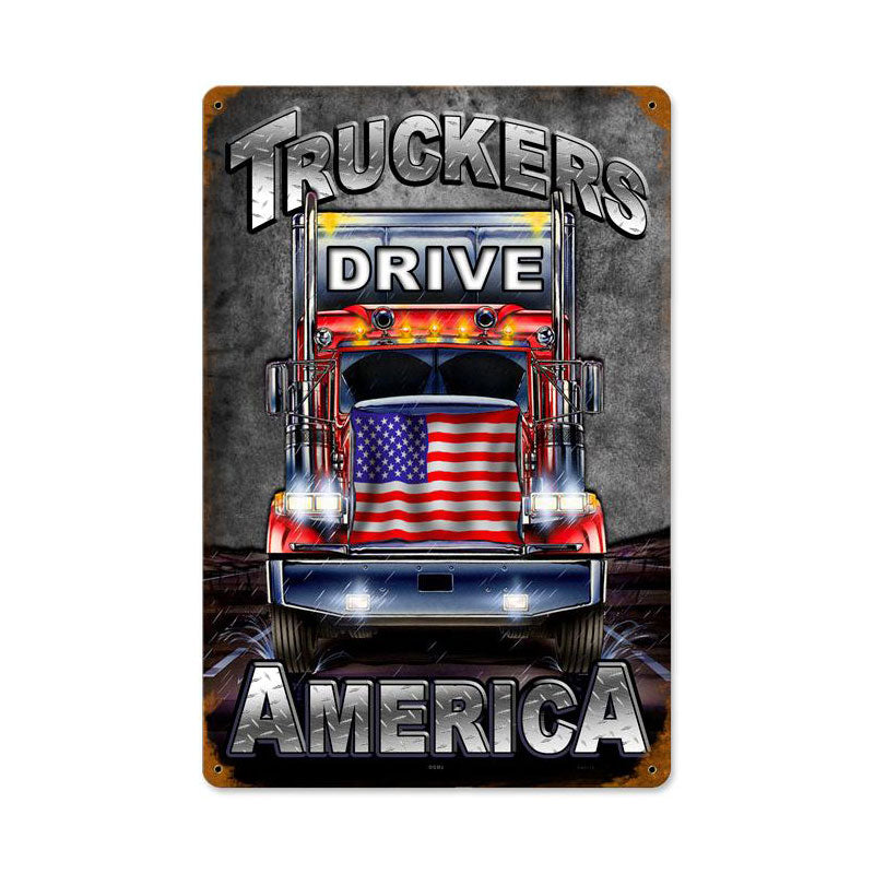 Truckers Drive 12 x 18