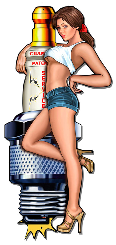 Spark Plug Girl 18 x 38