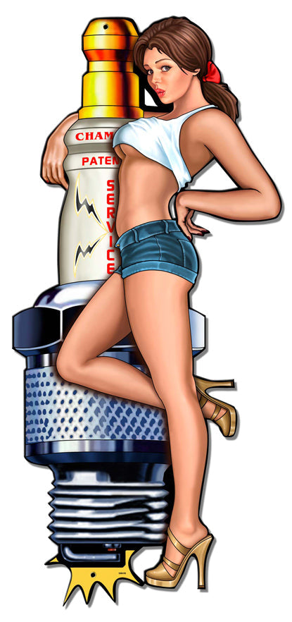 Spark Plug Girl 16 x 34