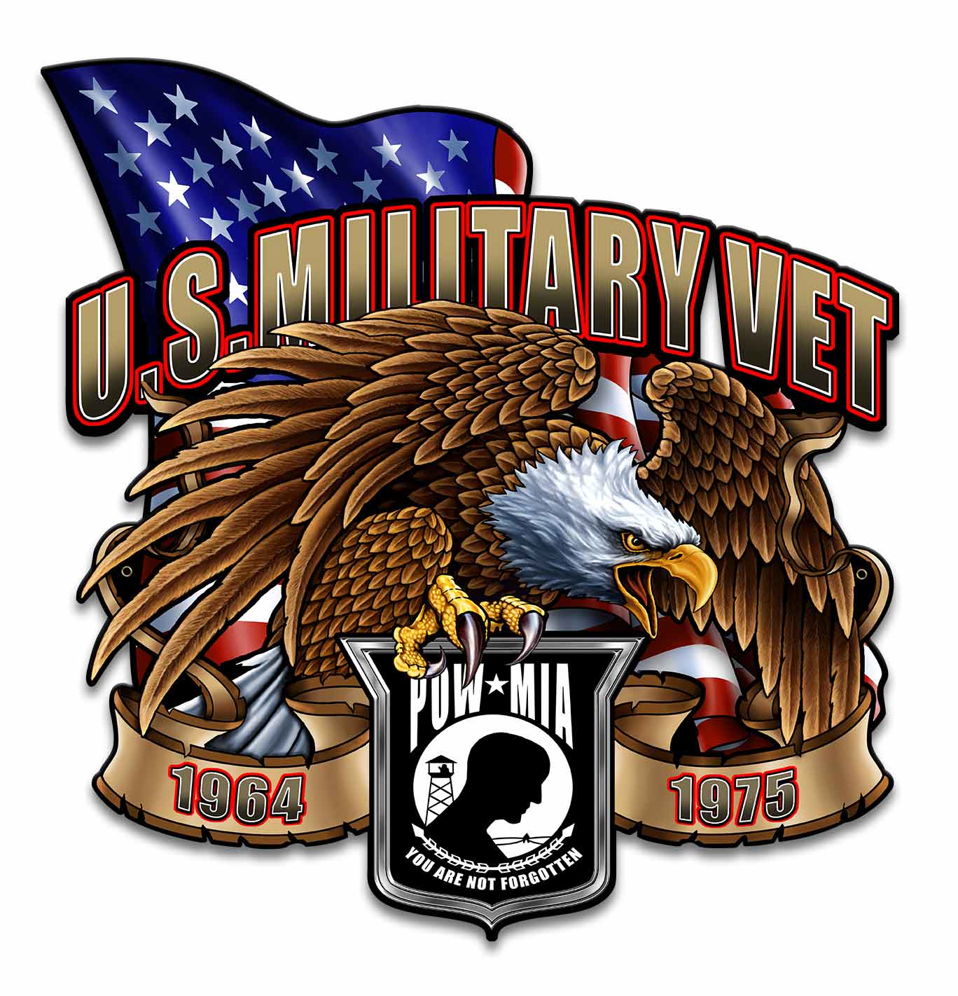 Us Military Vet Eagle 18 x 18