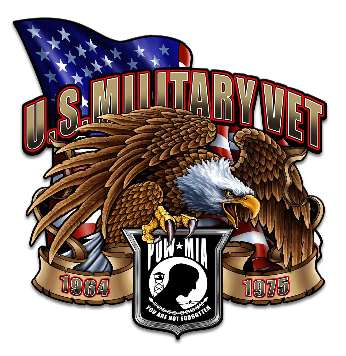 Us Military Vet Eagle 24 x 24