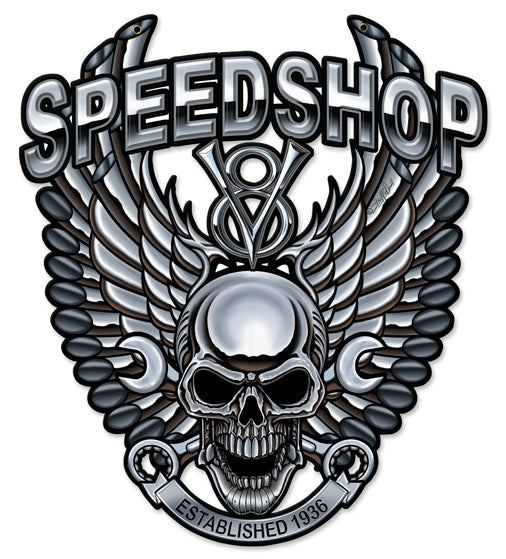 Speedshop Wrench Pipe Skull 18 x 20