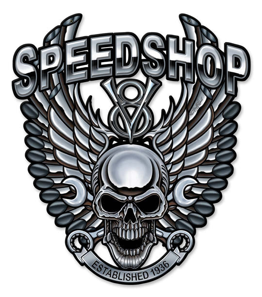 Speedshop Wrench Pipe Skull 14 x 16