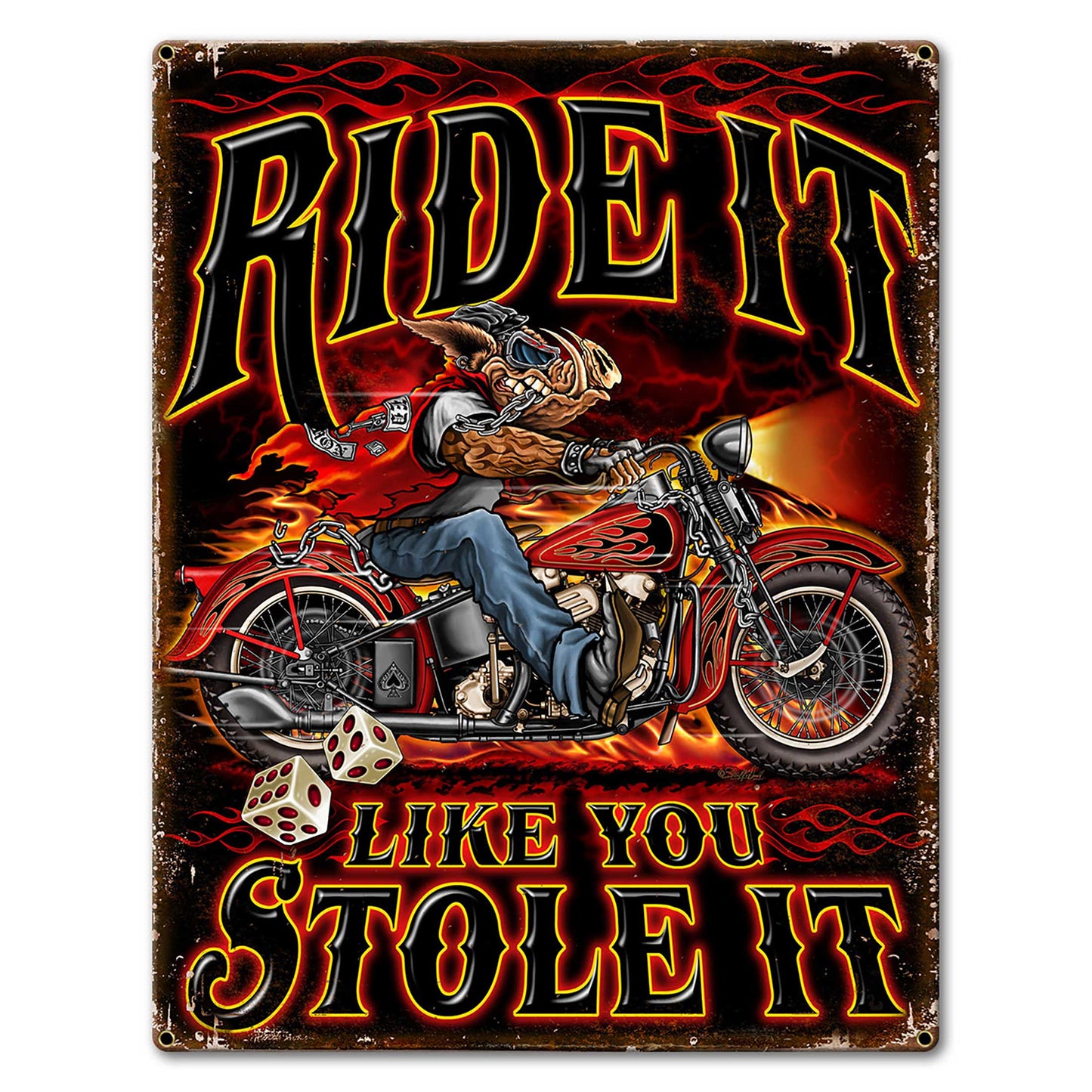 Hog Ride It 5 12 x 16