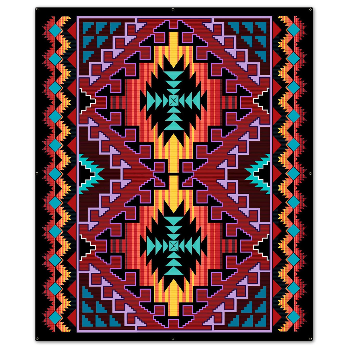 Indian Red Blanket Look 40 x 48