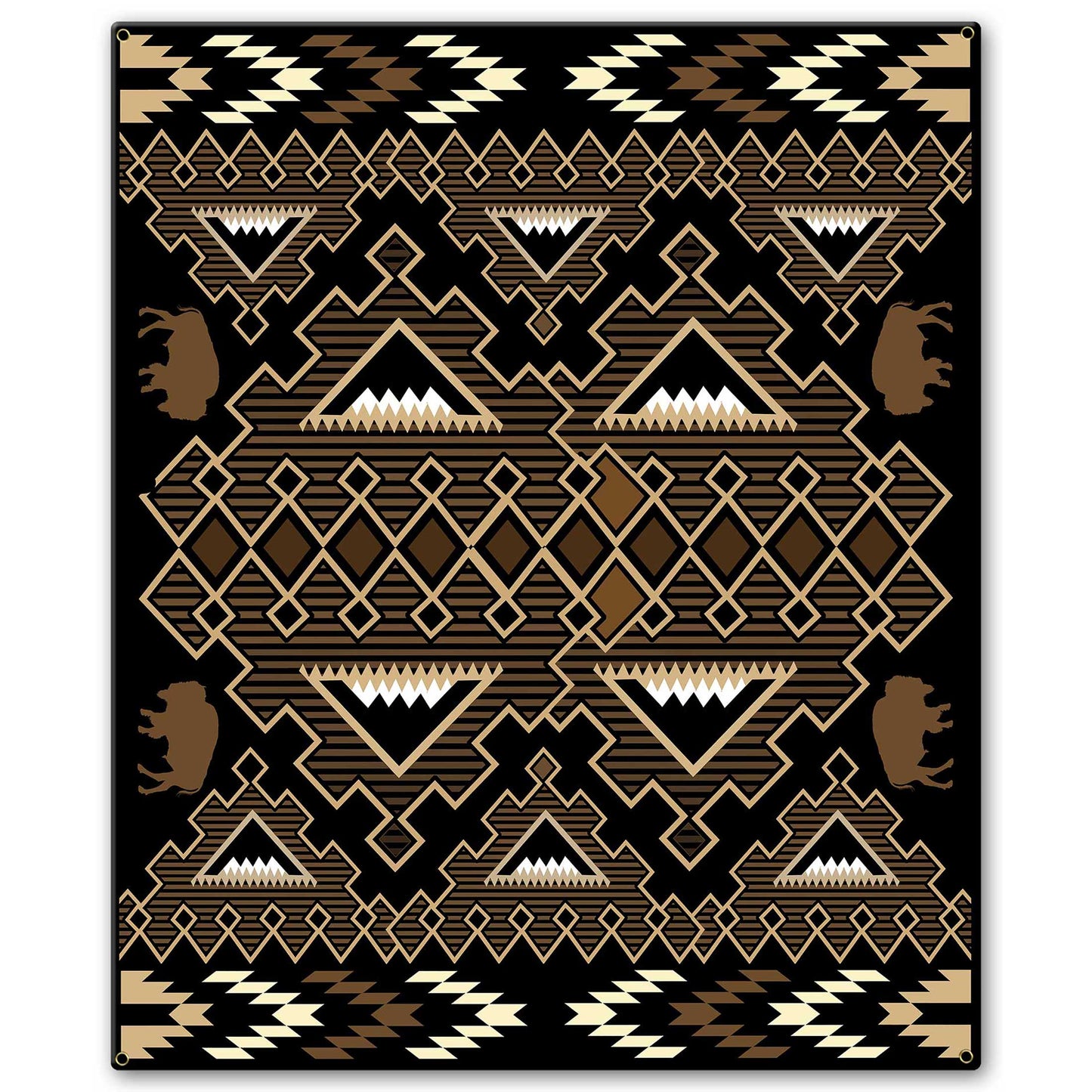Brown Buffalo Blanket Look 20 x 24