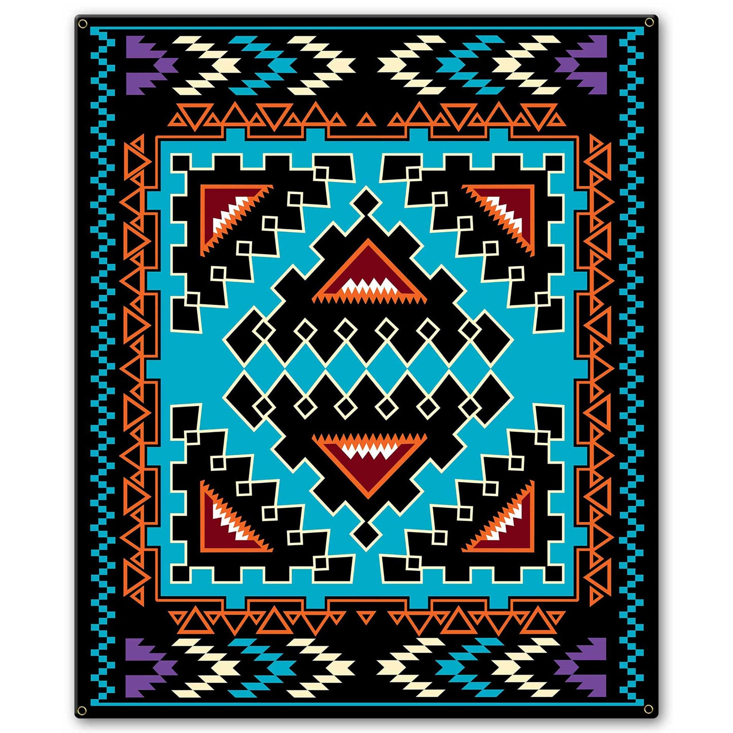 Turqoise Blanket Look 20 x 24