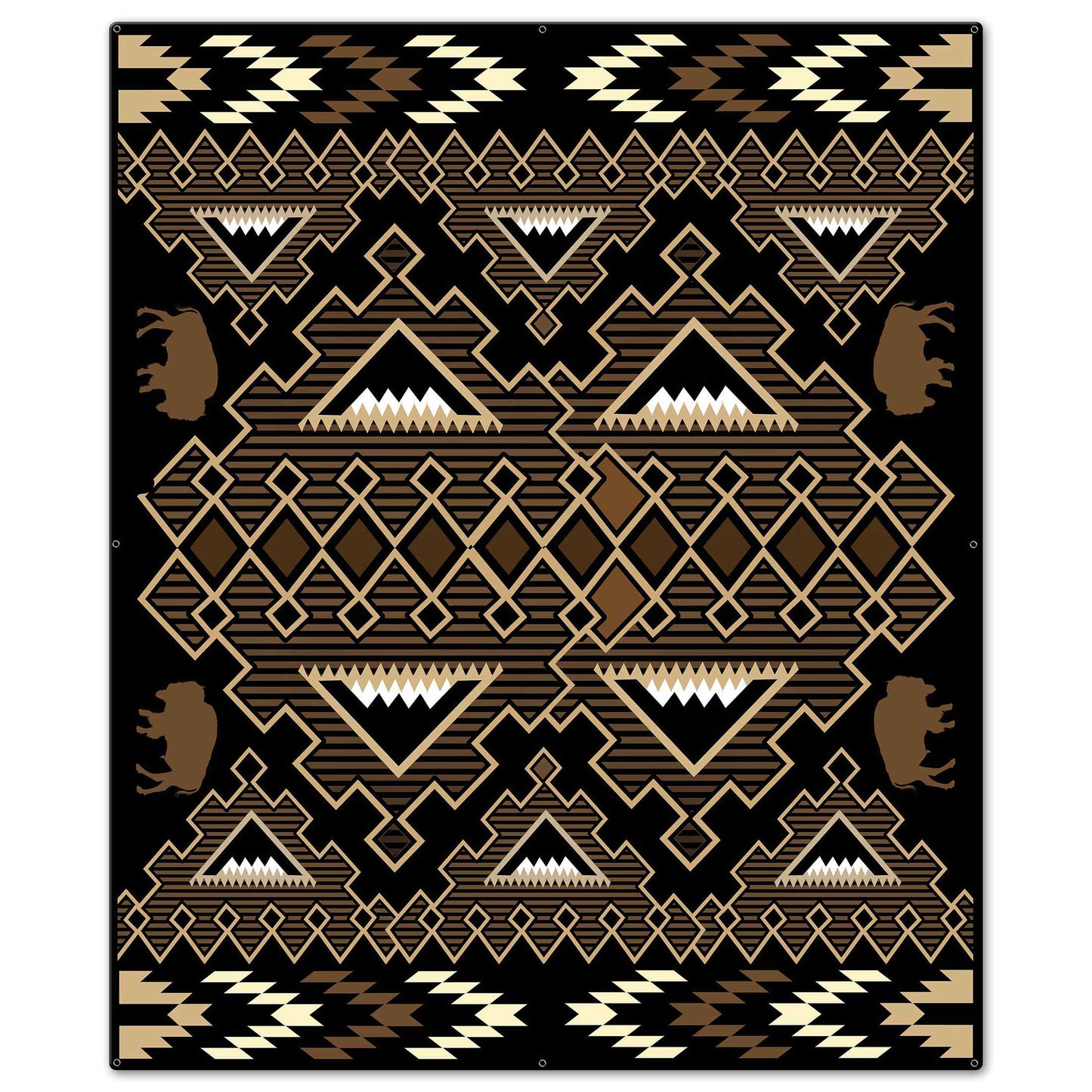 Brown Buffalo Blanket Look 30 x 36