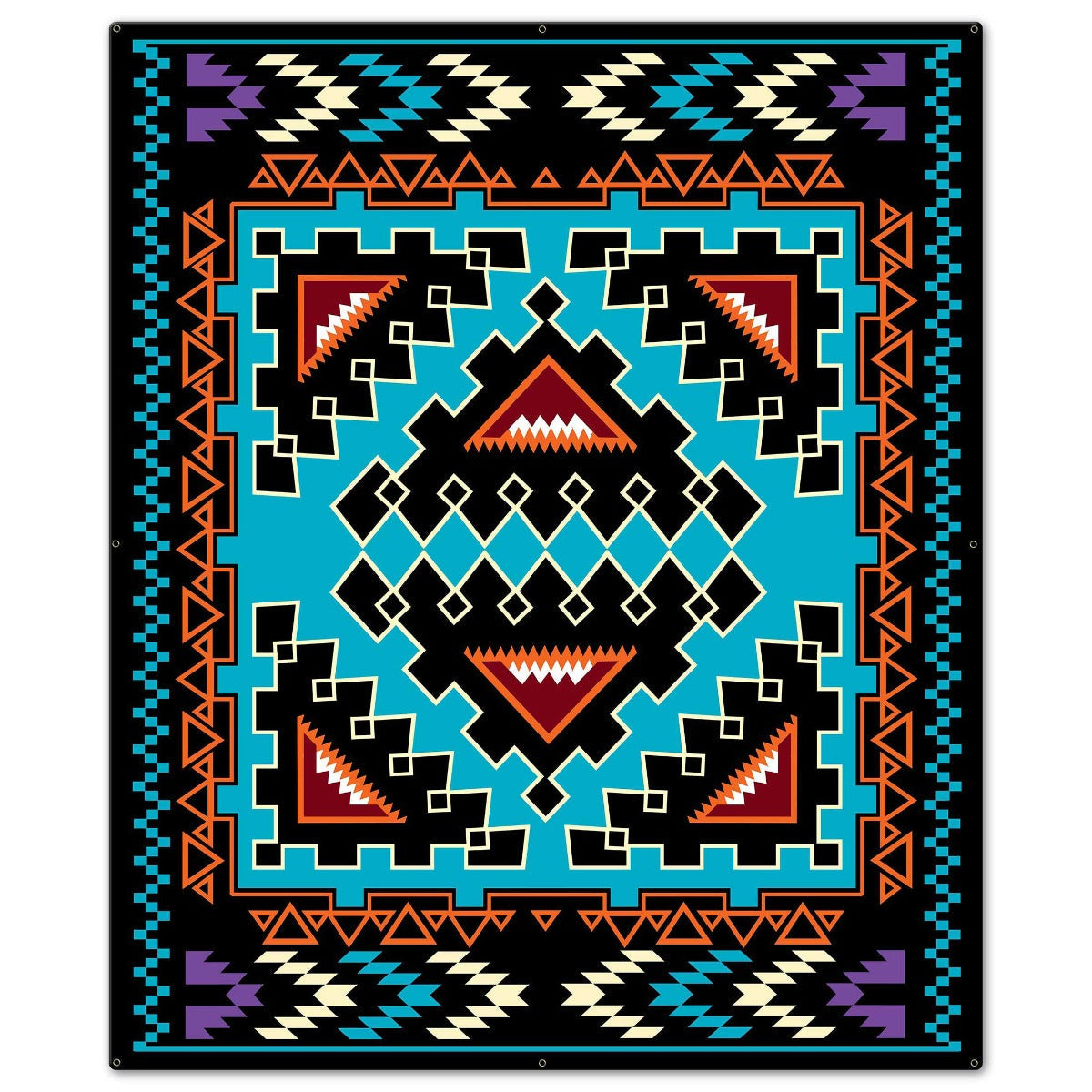 Turq Blanket Look 30 x 36