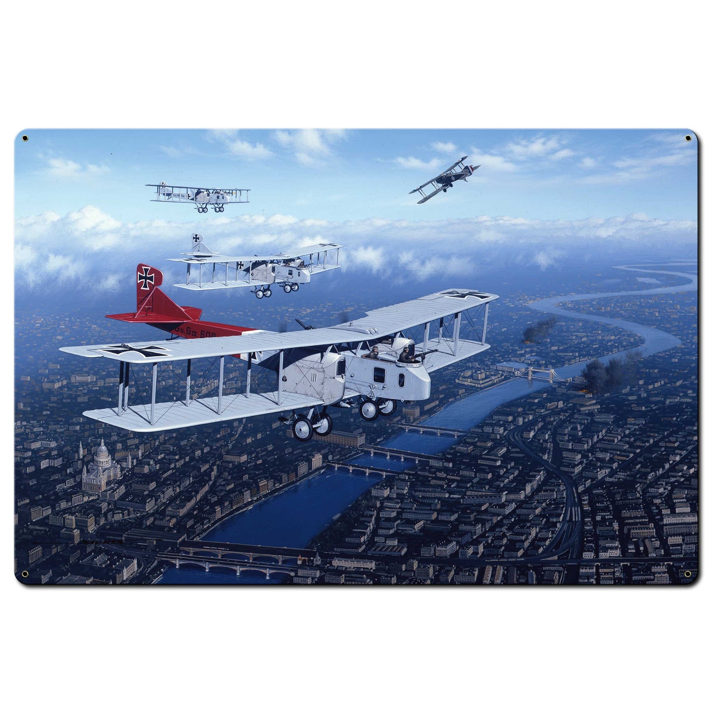 Bi Planes Over London 36 x 24