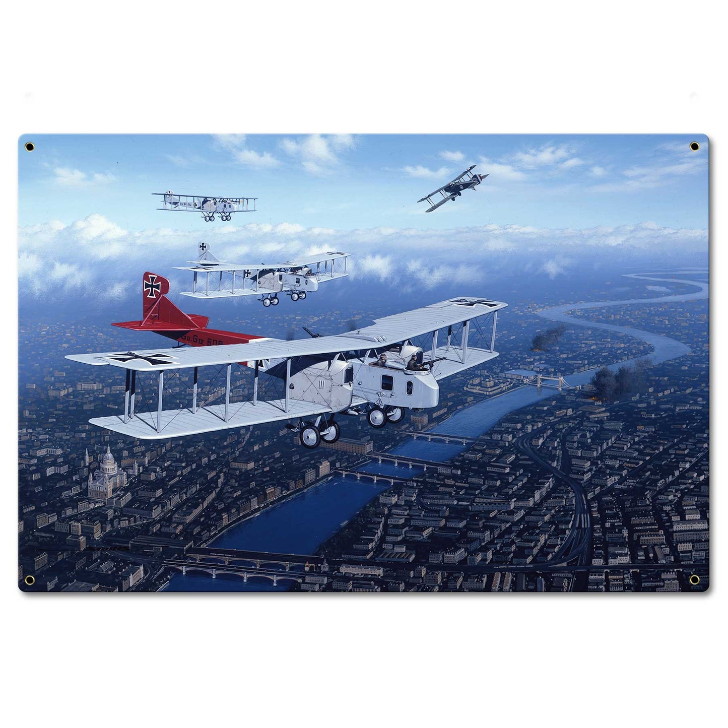 Bi Planes Over London 24 x 16