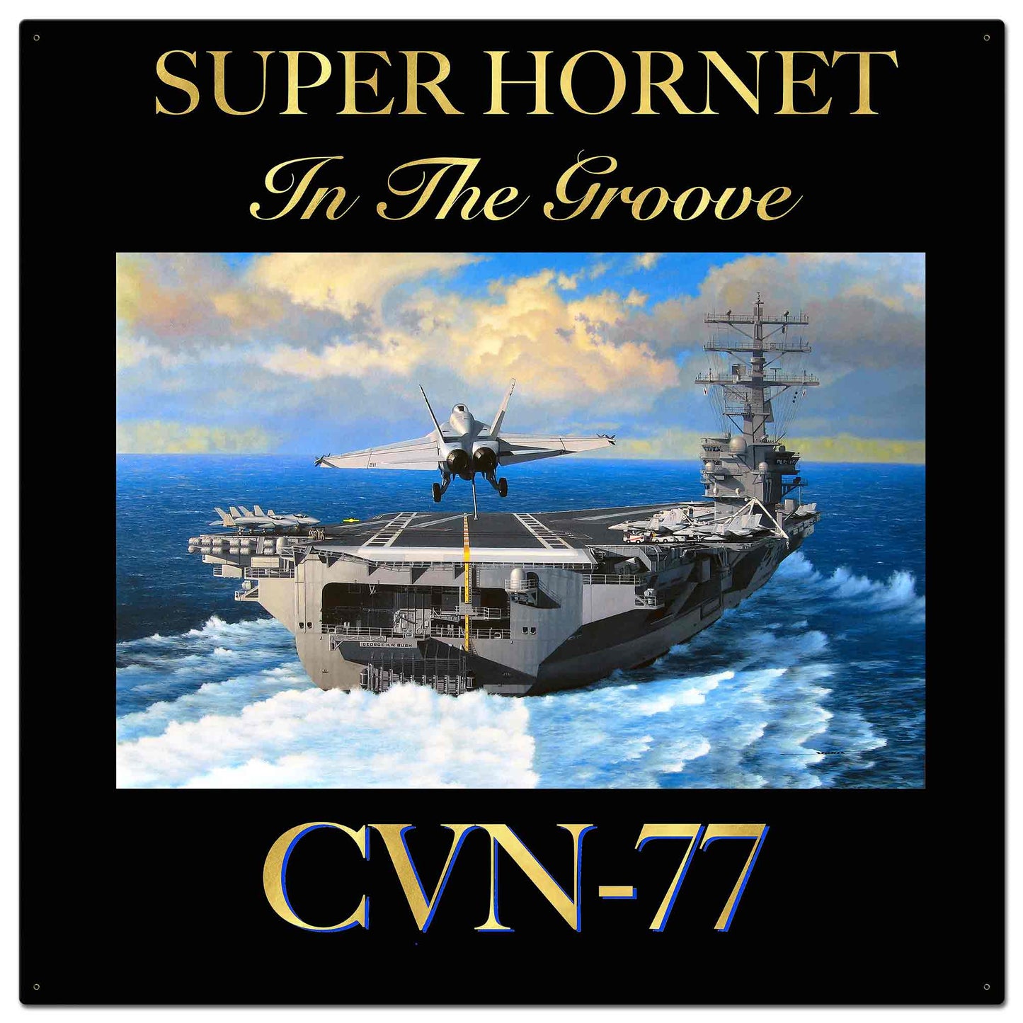 Super Hornet Cvn-77 36 x 36