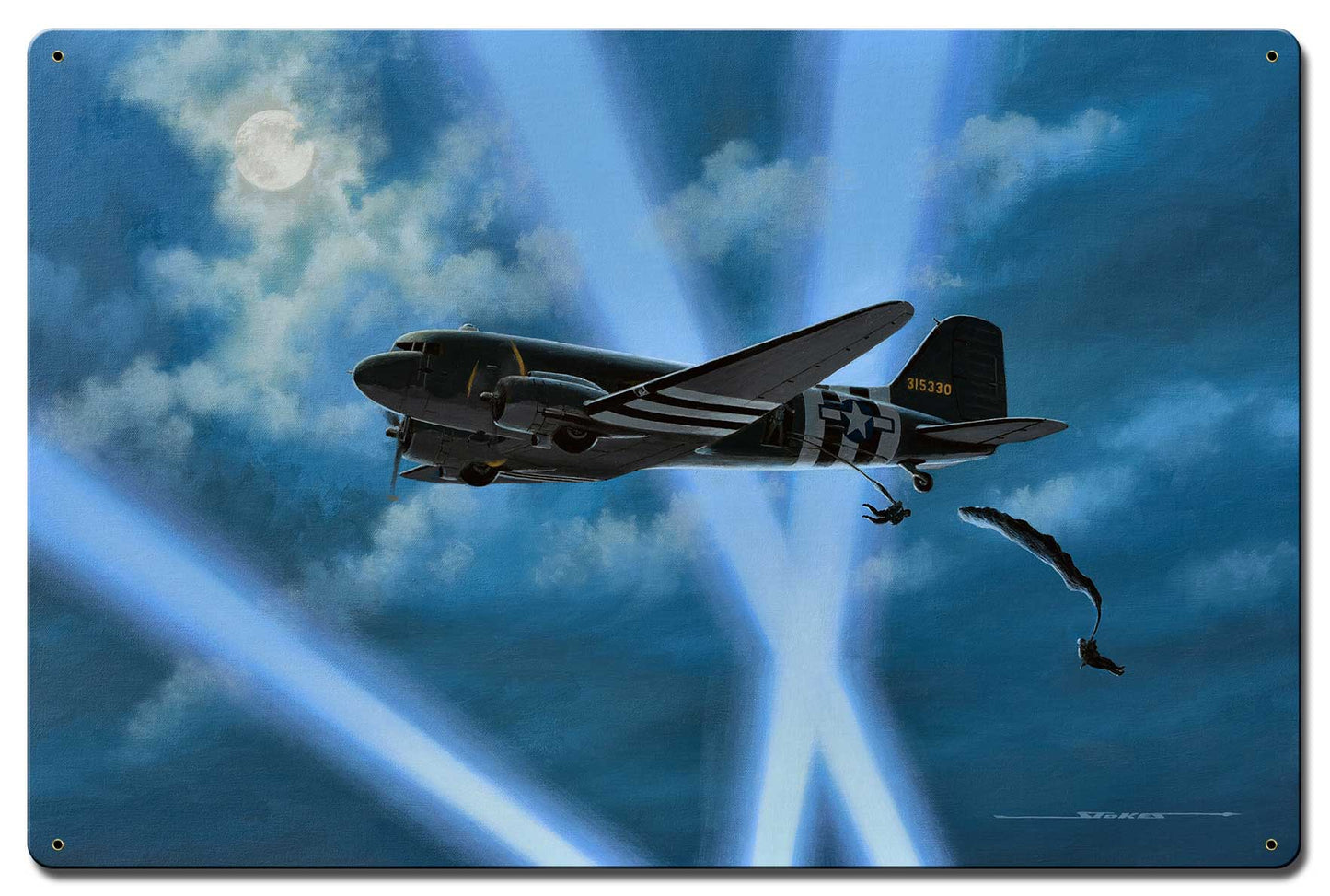 D-Day Pathfinder C-47 24 X 16