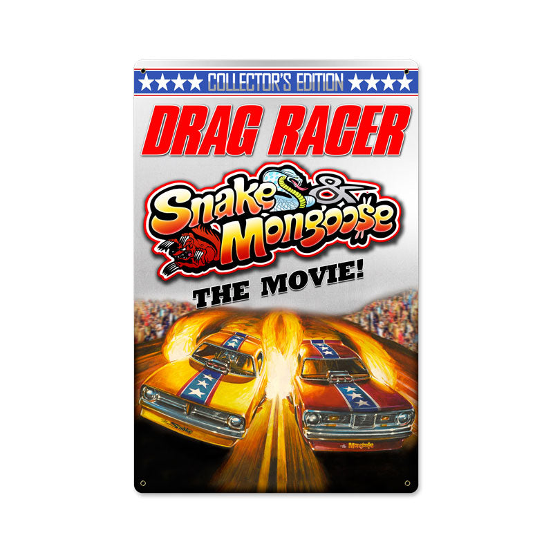 Drag Racer Snake Mongoose 12 x 18