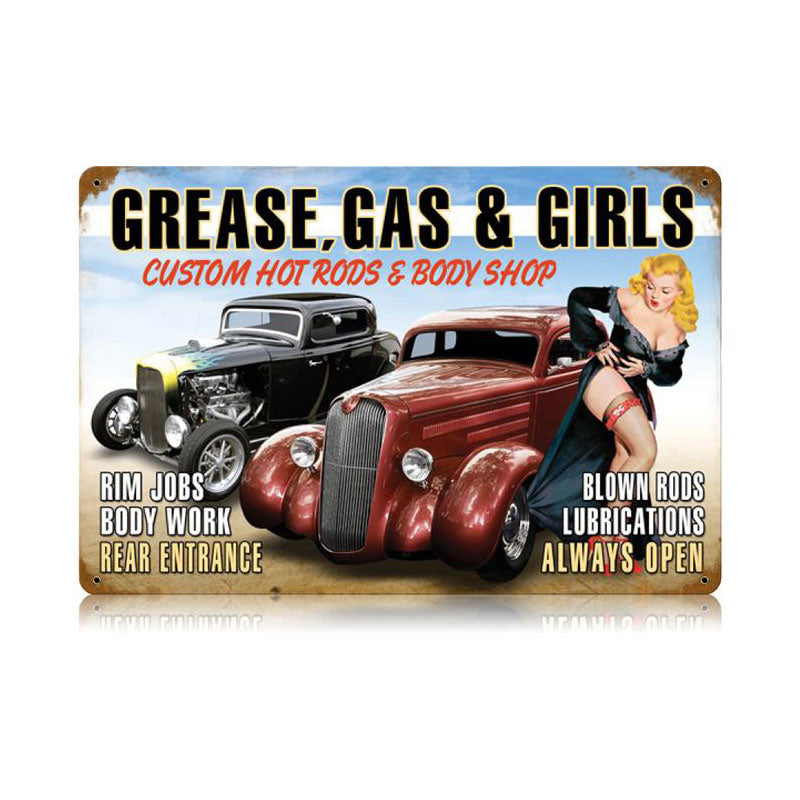 Grease Gas Girls 18 x 12