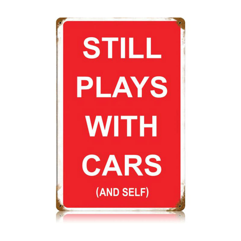 Plays With Cars And Self 12 x 18